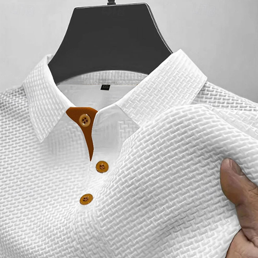 Mivanity Men's Summer Waffle Polo