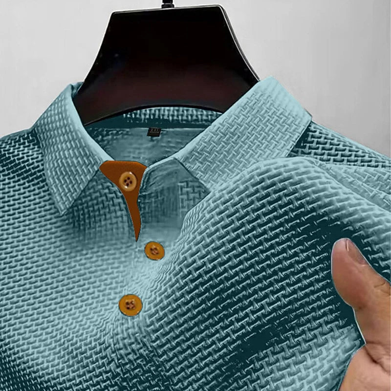 Mivanity Men's Summer Waffle Polo