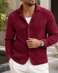 Mivanity Men's Textured Knit Blazer Shirt Premium Casual Layer Jacket