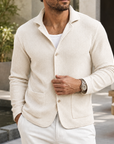 Mivanity Men's Textured Knit Blazer Shirt Premium Casual Layer Jacket