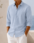 Mivanity Men's Textured Long Sleeve Button-Down Shirt