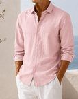 Mivanity Men's Textured Long Sleeve Button-Down Shirt