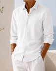 Mivanity Men's Textured Long Sleeve Button-Down Shirt