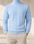 Mivanity Men's Thermal Jacquard Knitted Sweaters