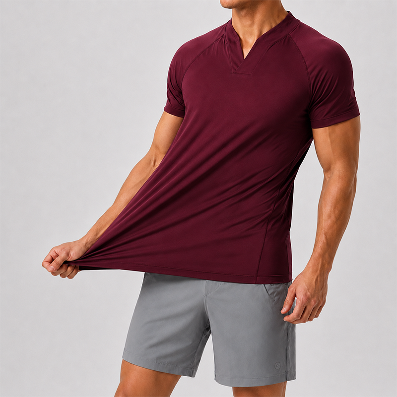 Mivanity Men’s Ultra-Stretch V-Neck Performance T-Shirt