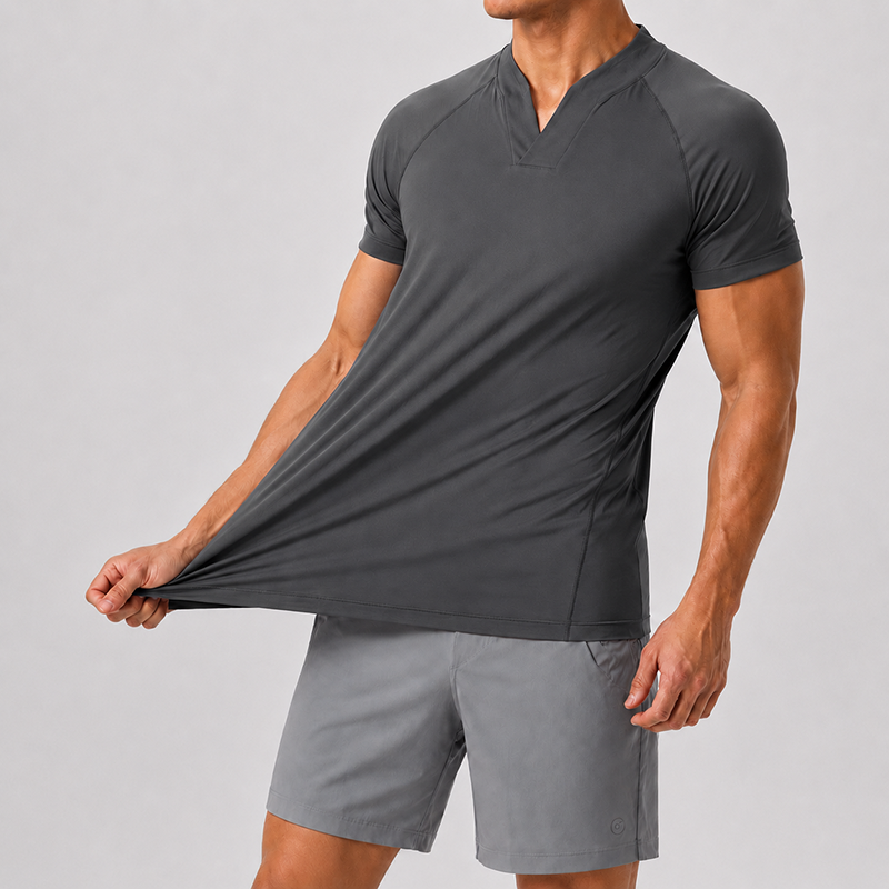 Mivanity Men’s Ultra-Stretch V-Neck Performance T-Shirt