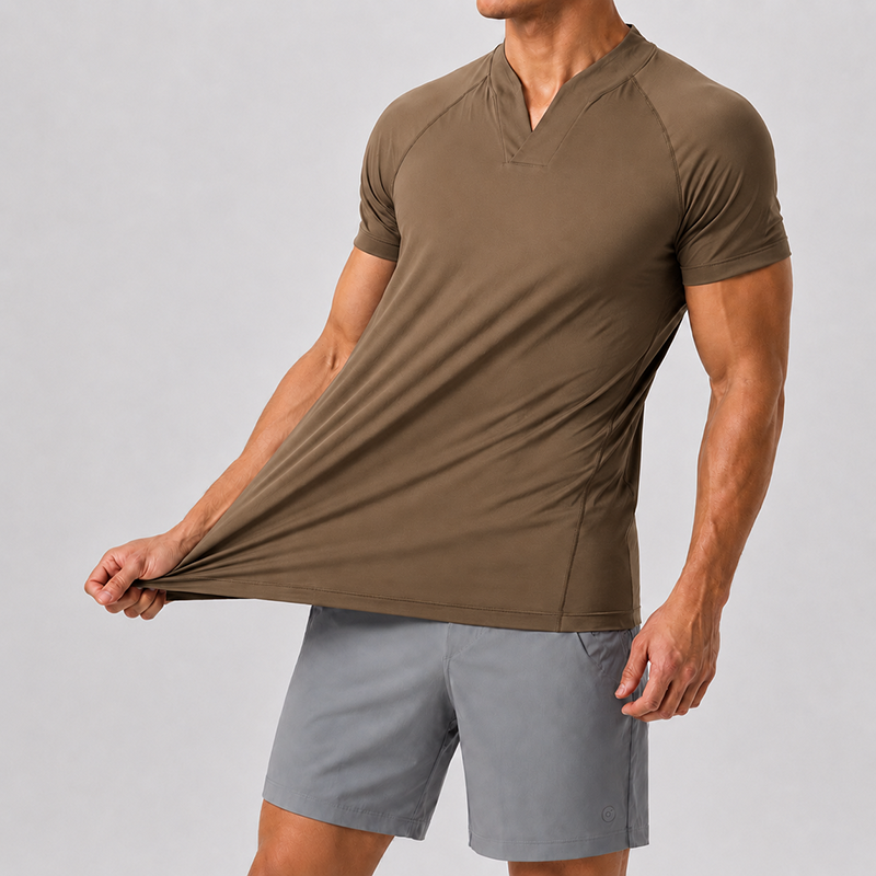 Mivanity Men’s Ultra-Stretch V-Neck Performance T-Shirt