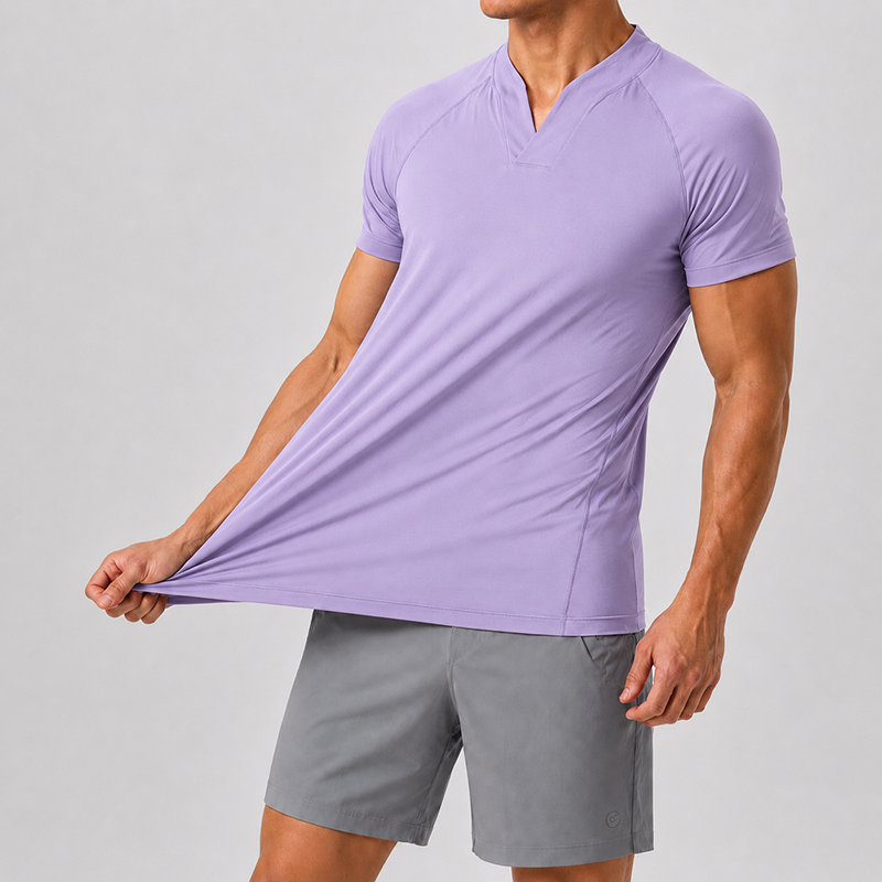 Mivanity Men’s Ultra-Stretch V-Neck Performance T-Shirt