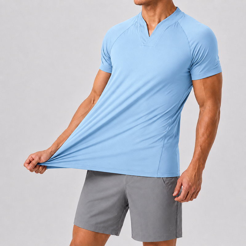 Mivanity Men’s Ultra-Stretch V-Neck Performance T-Shirt