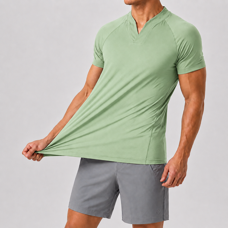 Mivanity Men’s Ultra-Stretch V-Neck Performance T-Shirt
