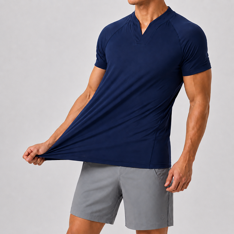 Mivanity Men’s Ultra-Stretch V-Neck Performance T-Shirt