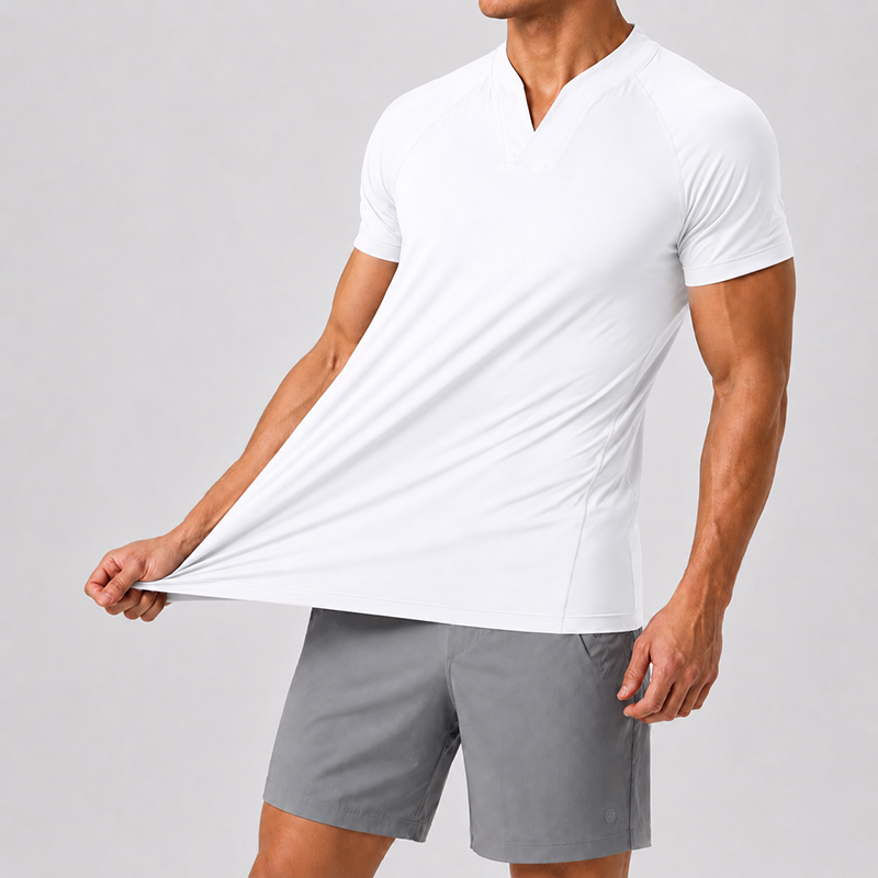 Mivanity Men’s Ultra-Stretch V-Neck Performance T-Shirt