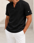 Mivanity Men's V-Neck Casual Short-Sleeve T-Shirts