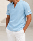 Mivanity Men's V-Neck Casual Short-Sleeve T-Shirts