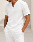 Mivanity Men's V-Neck Casual Short-Sleeve T-Shirts