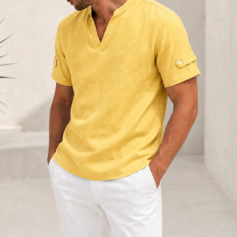 Mivanity Men's V-Neck Casual Short-Sleeve T-Shirts