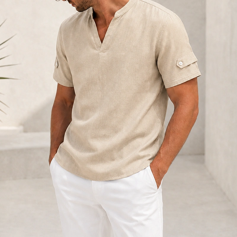 Mivanity Men's V-Neck Casual Short-Sleeve T-Shirts