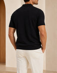 Mivanity Men's Vintage Contrast Stitch Knit Shirts