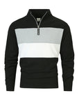 Mivanity Men's Vintage Zip-Up Lapel Collar Long-Sleeve Shirts