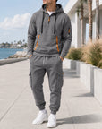 Mivanity Men's Warm Fleece-Lined Hoodie Pants Sets