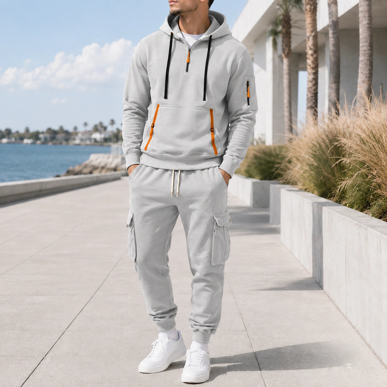 Mivanity Men's Warm Fleece-Lined Hoodie Pants Sets