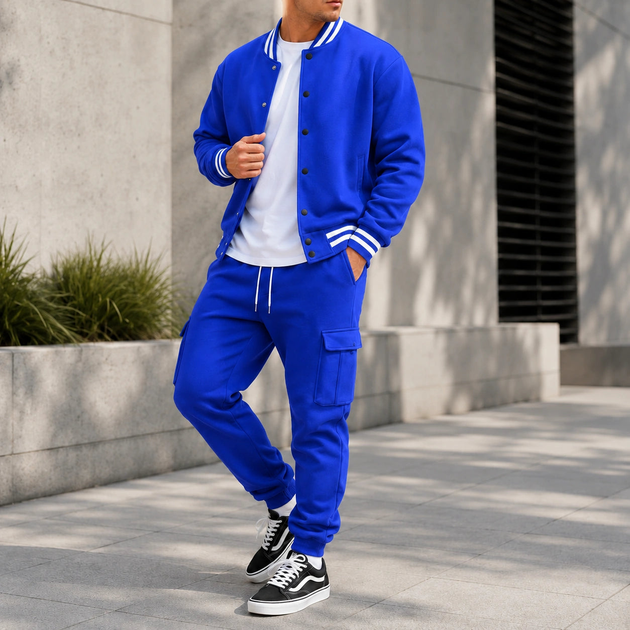 Mivanity Men's Warm Fleece-Lined Jacket Pants Sets
