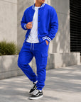 Mivanity Men's Warm Fleece-Lined Jacket Pants Sets
