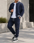 Mivanity Men's Warm Fleece-Lined Jacket Pants Sets