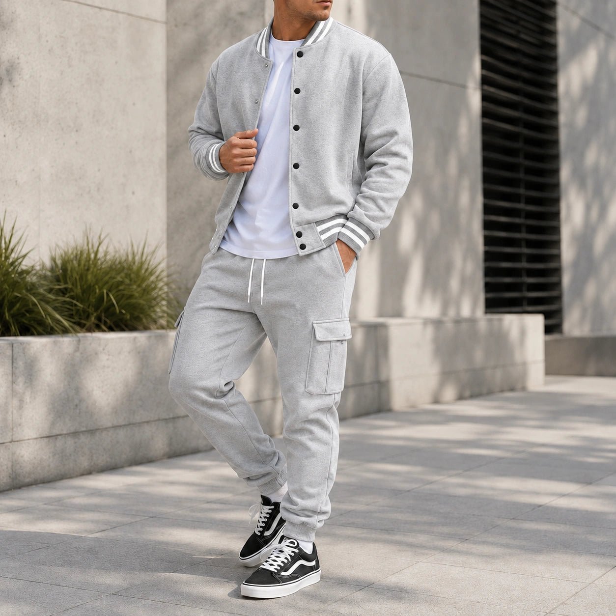 Mivanity Men's Warm Fleece-Lined Jacket Pants Sets