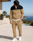 Mivanity Men's Warm Fleece-Lined Sweatshirt Pants Sets