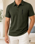 Mivanity Men's Zipper Detail Short-Sleeve Shirts
