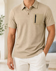 Mivanity Men's Zipper Detail Short-Sleeve Shirts