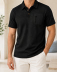 Mivanity Men's Zipper Detail Short-Sleeve Shirts