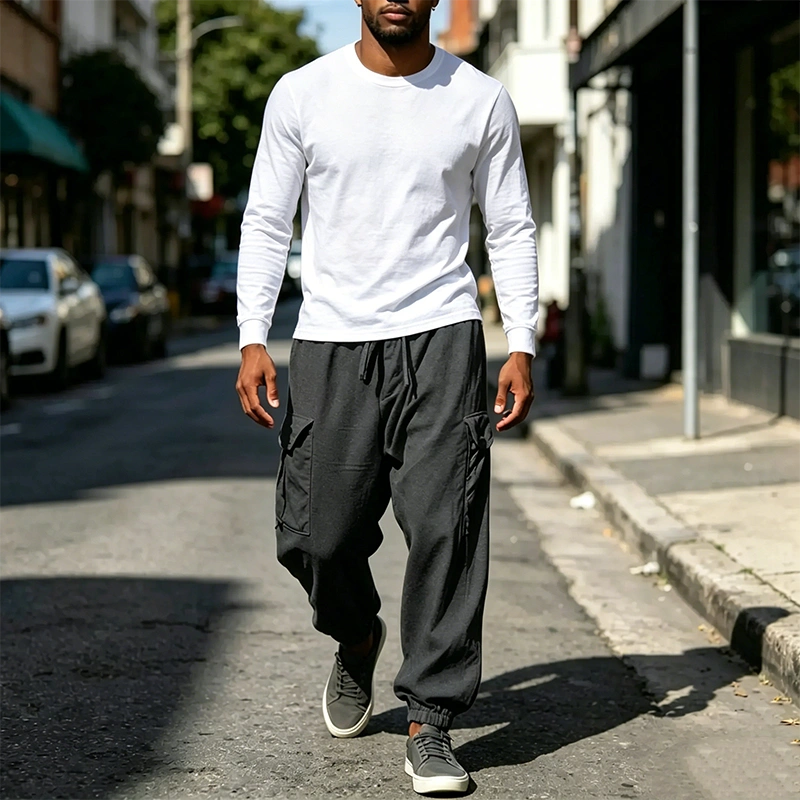 Mivanity Multi Pockets Cotton Linen Pants