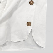 Mivanity Pocket Elastic Waist Side Button Solid Comfort Breathable Shorts