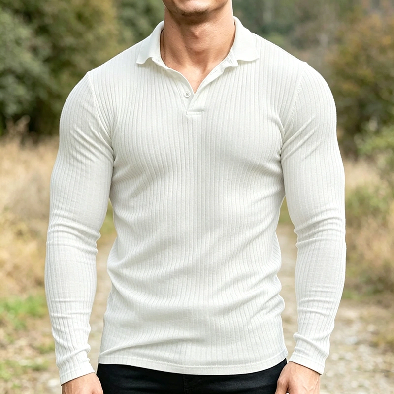 Mivanity Stretchy Slim Fit Knit Polo Shirts