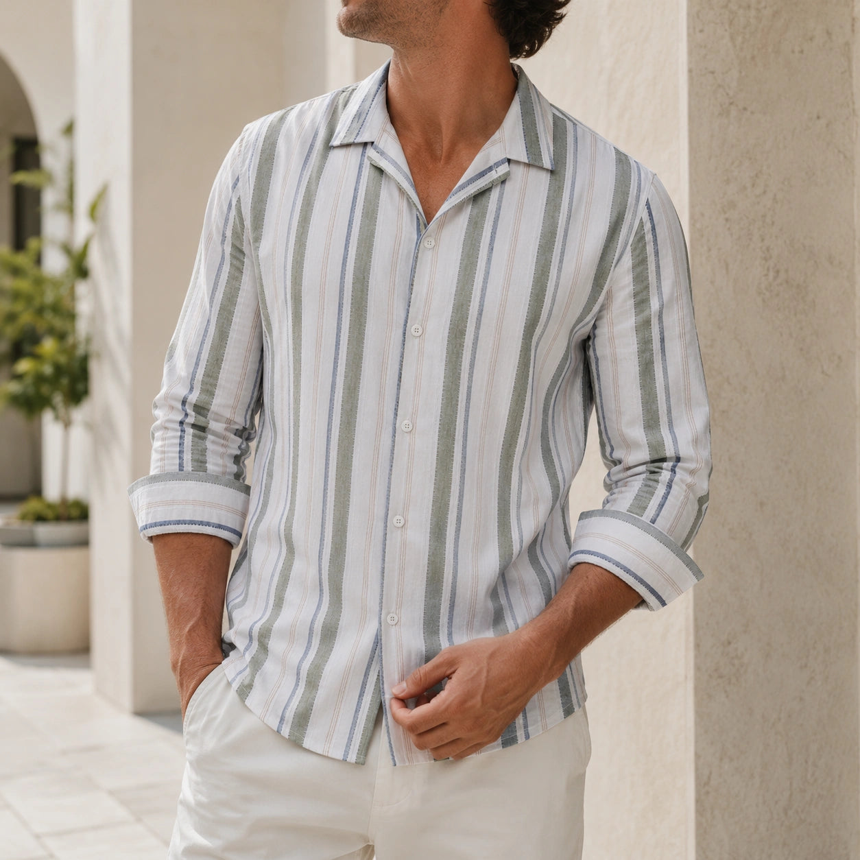 Mivanity Striped Pattern Shirts