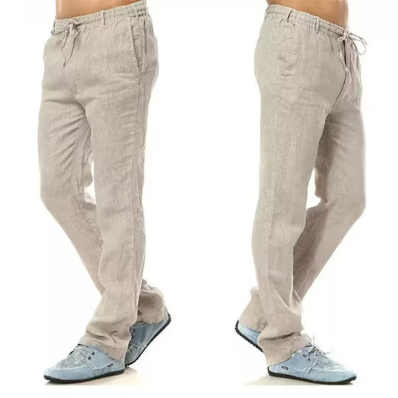 Mivanity Summer Pure Natural Linen Trousers
