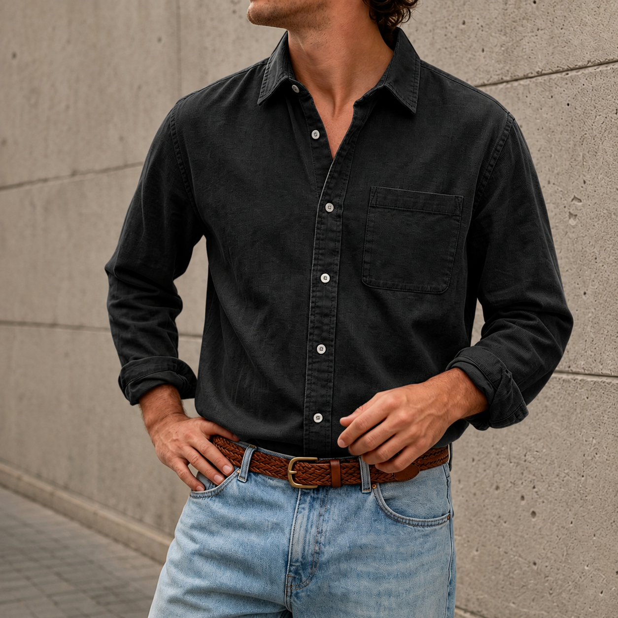 Mivanity Men's Classic Fit Comfort Shirt