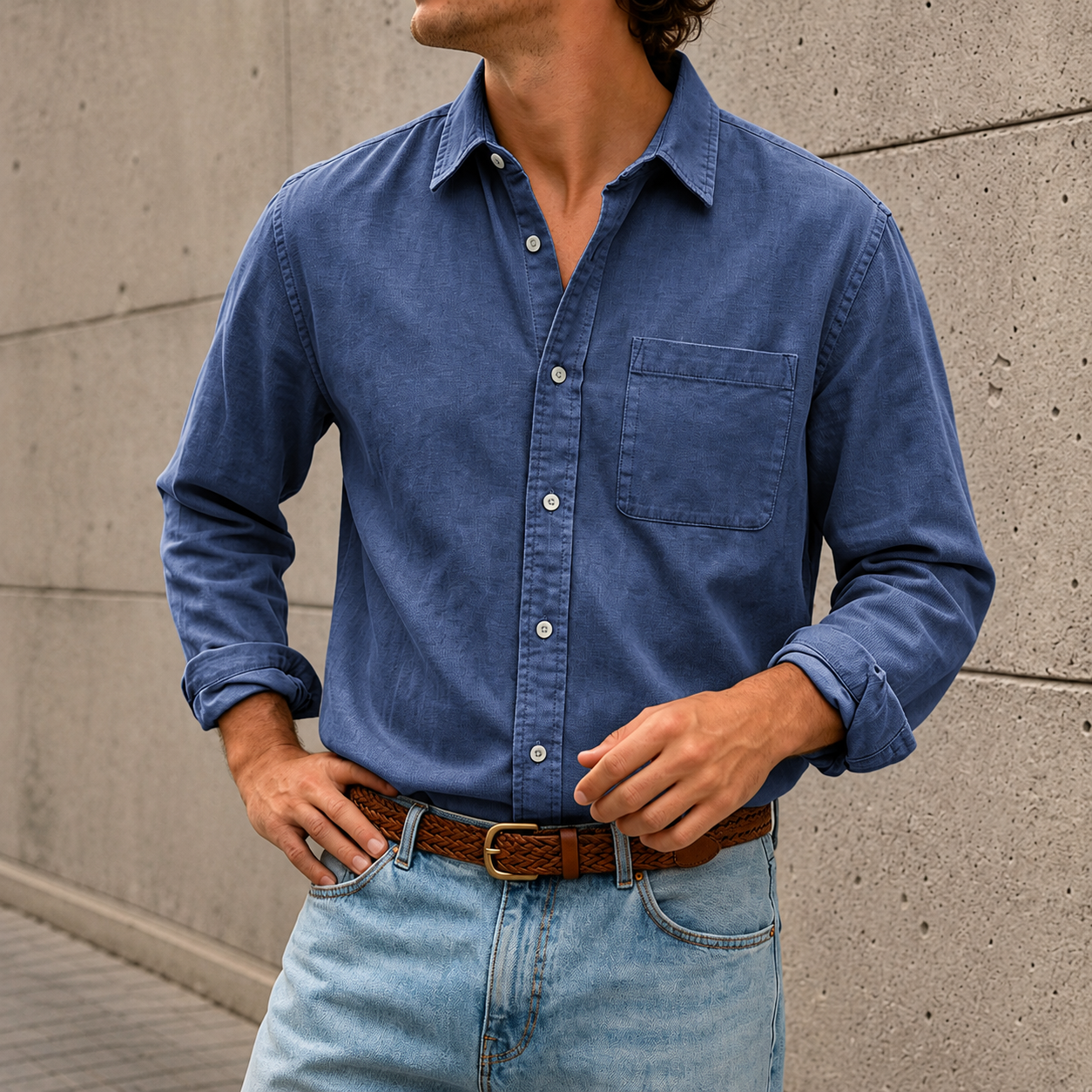 Mivanity Men's Classic Fit Comfort Shirt