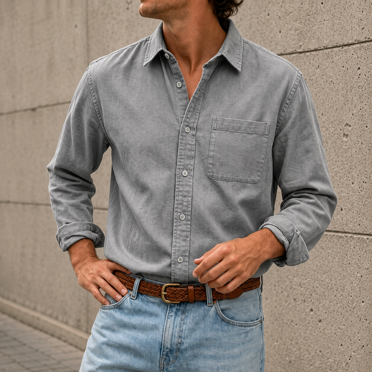 Mivanity Men's Classic Fit Comfort Shirt