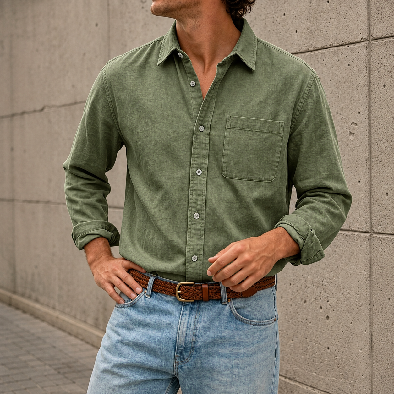 Mivanity Men's Classic Fit Comfort Shirt