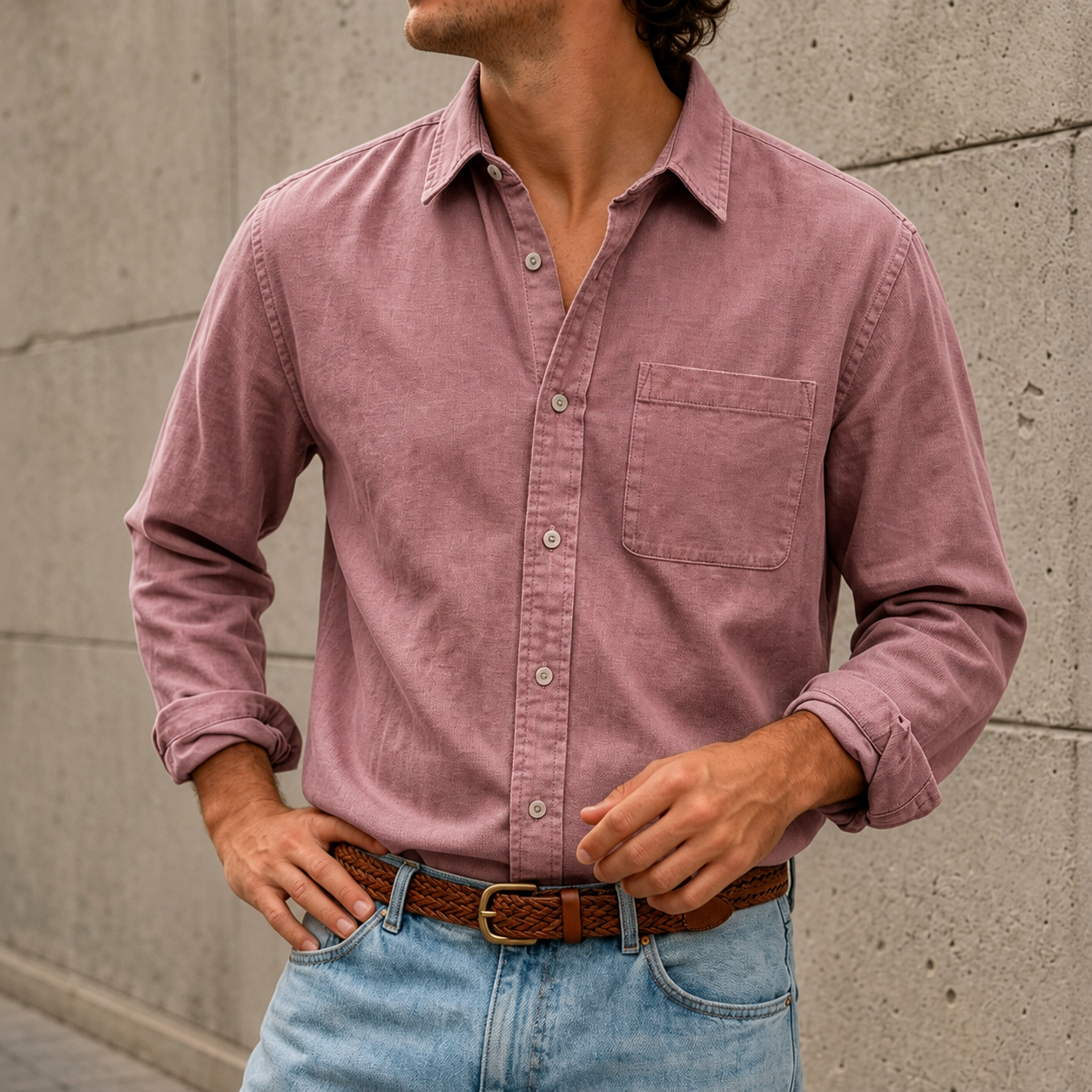 Mivanity Men's Classic Fit Comfort Shirt