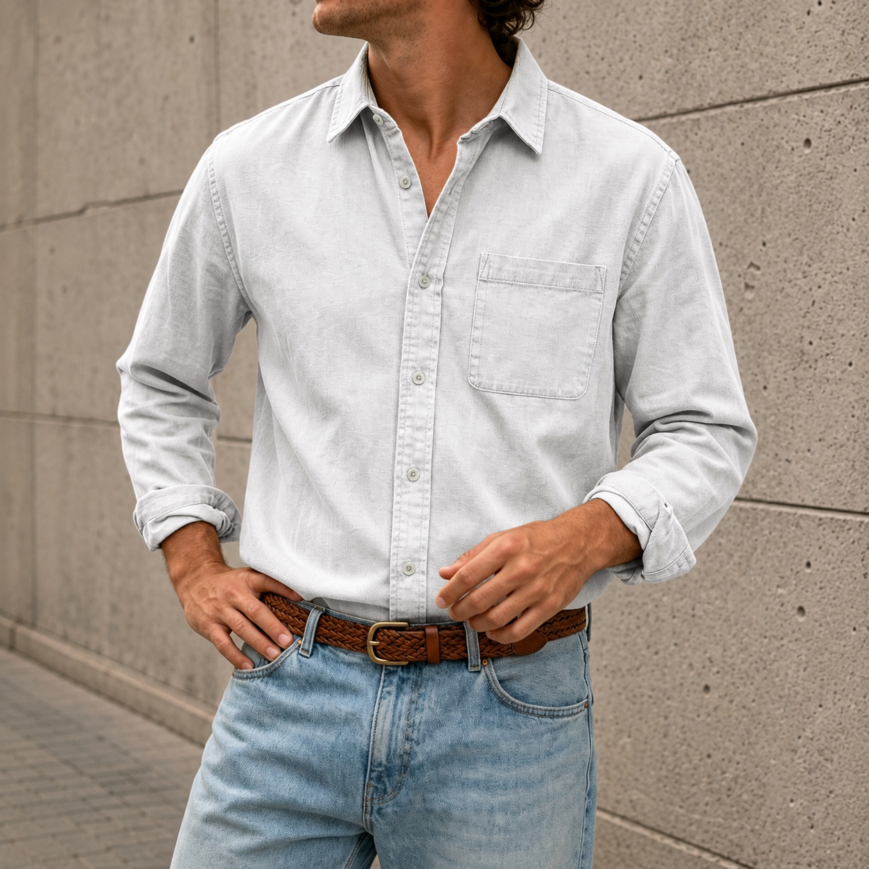 Mivanity Men's Classic Fit Comfort Shirt