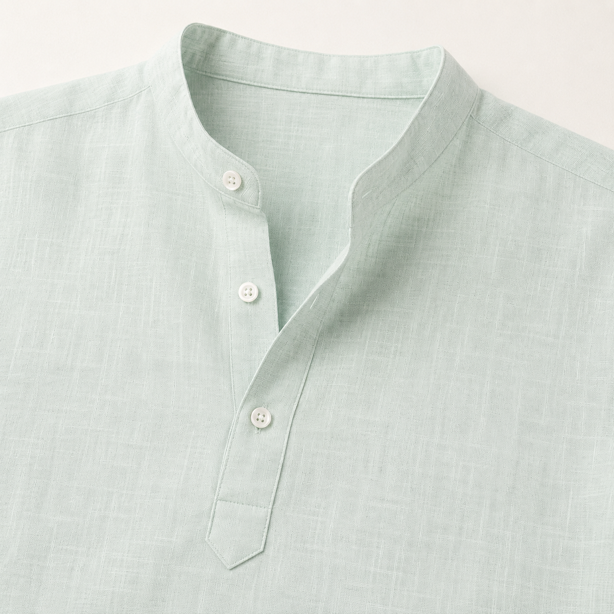 Mivanity Men's Breathable Linen Look Henley Shirt