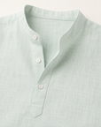 Mivanity Men's Breathable Linen Look Henley Shirt