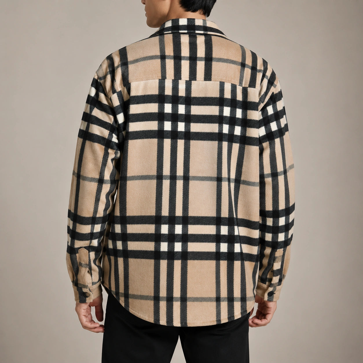 Mivanity Men's Fall Classic Flannel Striped Jackets