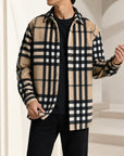 Mivanity Men's Fall Classic Flannel Striped Jackets