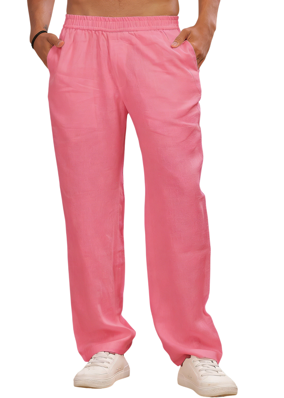Men's Casual Simple Linen Trousers