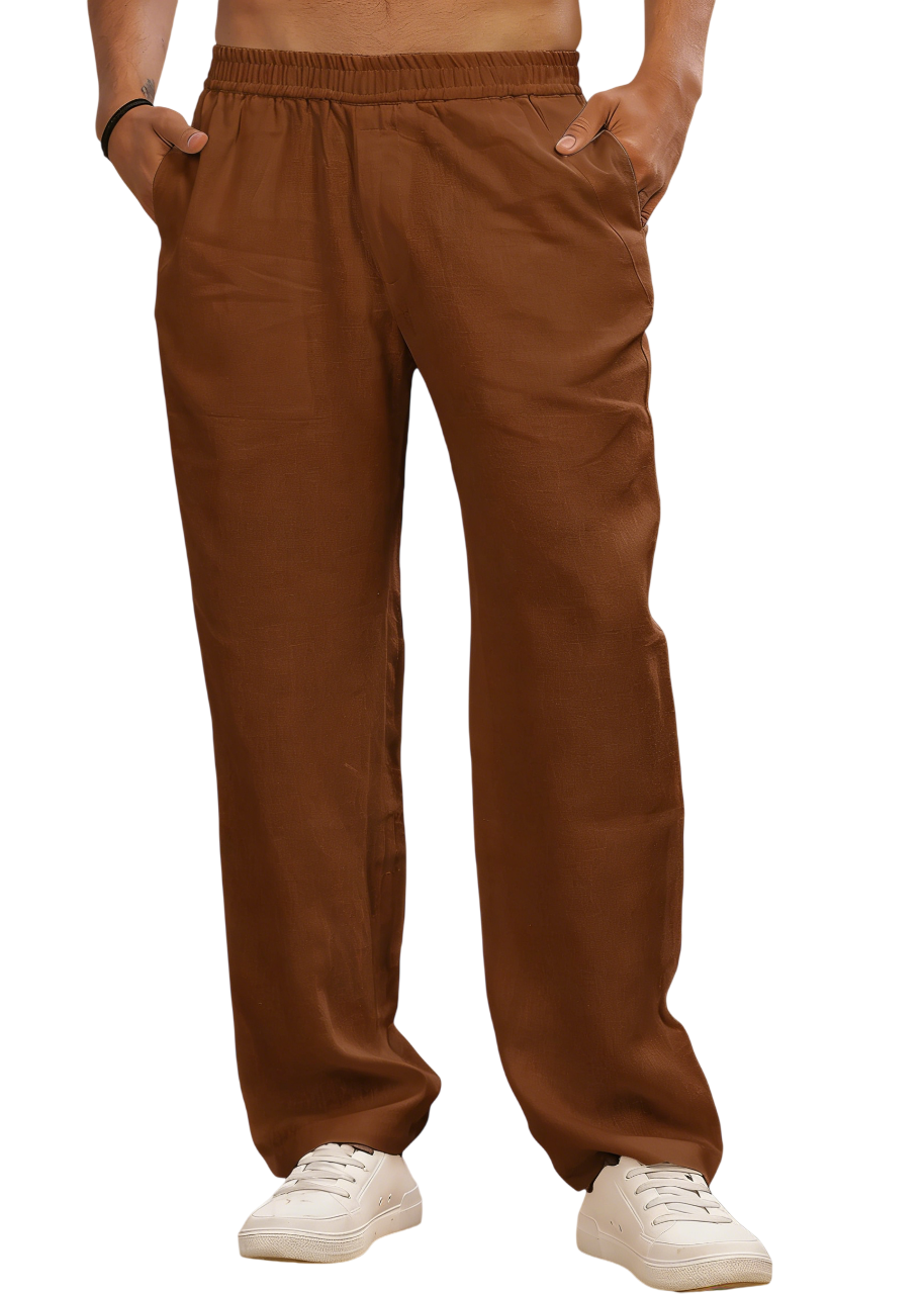 Men's Casual Simple Linen Trousers